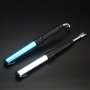 Nouveau briquet de <span class=keywords><strong>cuisine</strong></span> rechargeable électrique USB pour cuisinière coupe-vent LED Plasma Arc bougie sans flamme briquet extérieur inhabituel - Product Image 2