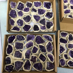 Hot Selling High Quality Natural Uruguay Amethyst Cluster Amethyst Geode <strong>Crystal</strong> Cluster <strong>Raw</strong> Gemstone Healing Stones With Box - Product Image 2