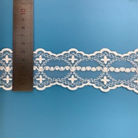 Dentelle brodée ajourée en maille de soie de lait florale soluble dans l'eau de 5 cm, fournitures textiles pour la maison, accessoires pour canapé et rideaux