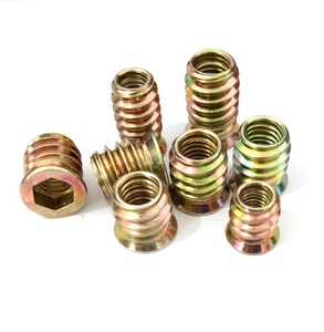 Inserts filetés en acier galvanisé pour meubles en bois 3/16 1/4 5/16 3/8 - Product Image 5