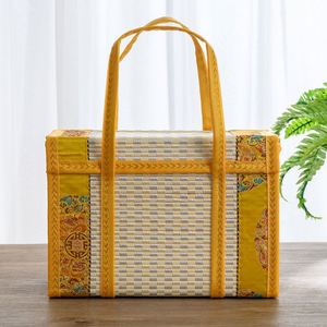 Pastoral Bamboo Woven Bamboo Products <b>Camping</b> <b>Storage</b> <b>Box</b> Handmade Woven Basket Outdoor Picnic Basket - Product Image 3