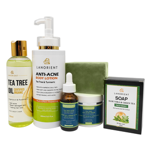 Private Label vitamina C cosmetici per la cura della pelle biologica sapone esfoliante per rimuovere le macchie scure lozione per il corpo Tea Tree cura cura della pelle Set - Product Image 1