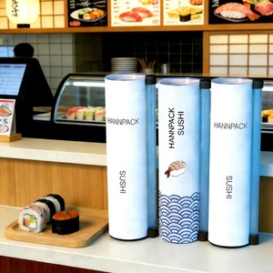 Custom Eco-Friendly Biodegradable Recyclable Craft Paper Food Grade Pet Food Sushi Tube <b>Container</b> with Four-Color Printing - Product Image 3