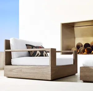 Sassanid extérieur OEM patio jardin ensembles hôtel station balnéaire bord de la piscine Marbella teck chaise pivotante moderne luxe mobilier d'extérieur - Product Image 5