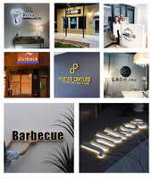 Letrero Luminoso con Letras de Canal Iluminadas por LED, Retroiluminadas, de Acero Inoxidable, Personalizadas en 3D, para Interiores o Exteriores