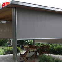 Panneau coulissant de cassette Rouleau enroulable motorisé vertical Store occultant total avec rails latéraux zippés