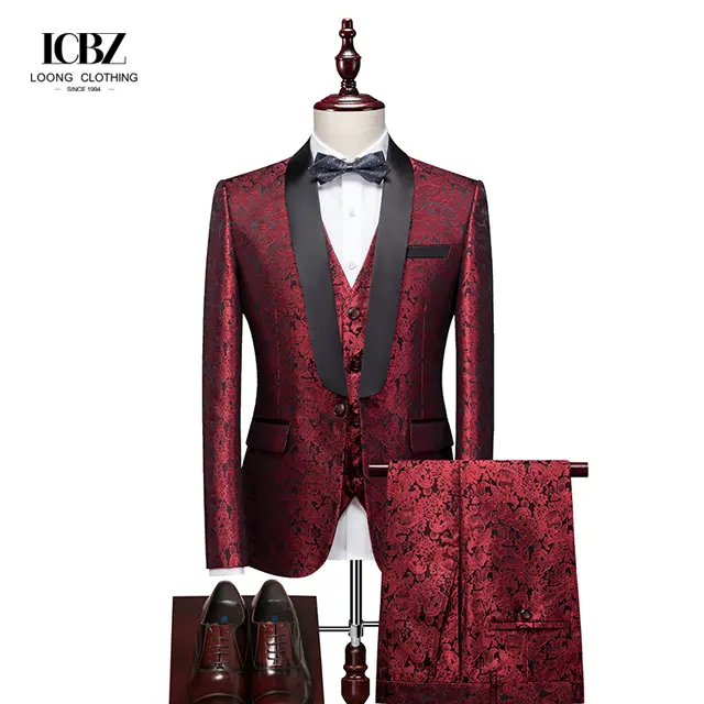 2023 LCBZ Custom Slim Fit Groom Wedding Business Tuxedo Formal Gentleman 3 Pieces Blazer Designs For Set Men Suits