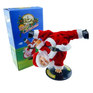 Muñeco de Papá Noel de música eléctrica para niños, soporte de manos de estilo Hip hop, regalo de Navidad para decoración de baile callejero, <span class=keywords><strong>2022</strong></span> - Product Image 4