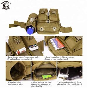 Sinairsoft LY0013 Tactical Waist <b>Bag</b> with Water Bottle Holder 600D Nylon Fo Hunting Hiking Camping - Product Image 5