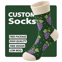 Chaussettes personnalisées avec photo, design sur mesure, marque privée, pour cadeaux d'anniversaire - Vente flash