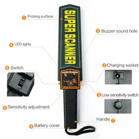 Détecteur de métaux portable portable Scanner de corps de métro d'aéroport Contrôle de sécurité du détecteur de métaux pour les grands événements