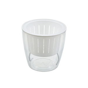 Maceta Transparente de Riego Automático <span class=keywords><strong>para</strong></span> Plantas de <span class=keywords><strong>Oficina</strong></span>, Macetero Pequeño Redondo de Plástico <span class=keywords><strong>para</strong></span> Interiores con Autorriego, Ecológico - Product Image 6