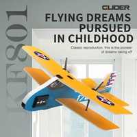 NUEVO HOSHI KFPLAN KF801 Avión RC de 4 Canales y 60m de Alcance, Mini Planeador de Ala Fija Eléctrico, Listo para Volar, con Baterías Remotas