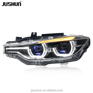 Fari Laser modificati JUSHUN per <span class=keywords><strong>BMW</strong></span> serie 3 <span class=keywords><strong>F30</strong></span> F31 F35 <span class=keywords><strong>M3</strong></span> F80 fari a 2018 2013 di vendita a caldo giallo e bianco DRL - Product Image 3