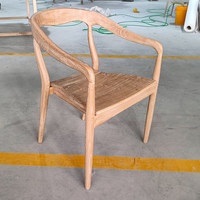 Vente en gros de meubles de salle à manger modernes de style rustique fauteuil à dossier empilable en bois massif chaise d'événement de mariage