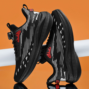 Chaussures de sport décontractées pour hommes, de haute qualité, avec bouton rotatif, rehaussantes, pour la course, le football et la marche, avec doublure en maille - Product Image 4