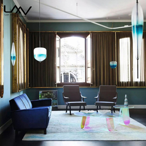 Tavolino da Caffè Nordico Colorato, Tavolino Laterale per Soggiorno in Acrilico <span class=keywords><strong>Trasparente</strong></span>, Tavolino Rotondo Semplice e di Lusso - Product Image 2