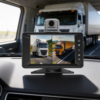 Yüksek Kaliteli 7 inç Çift Yönlü Su Geçirmez Kamyon Araç Kamerası, IPS HD 600CD Monitör ve Kamyon Sürücüleri için Ön Kamera ile Güvenlik Sağlar
