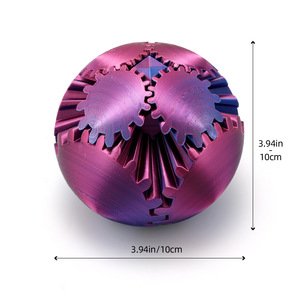Nouveau design 2026 : Jouet de bain créatif en plastique ABS imprimé en 3D, avec engrenages rotatifs colorés, modèle de puzzle, balle à engrenages, balle tournante - Product Image 6