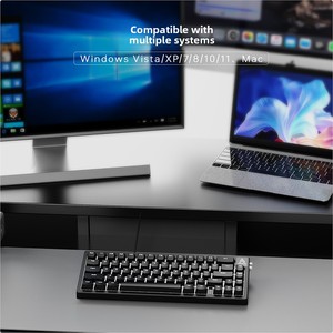 AJAZZ AK650 RGB Backlit Wired USB Mechanical Keyboard 66 Keys <strong>Knob</strong> DIY Hot Swap Gasket Structure PBT Keycaps for Desktop - Product Image 5