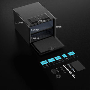 Безопасный домашний сейф для оружия для 4 пистолетов биометрический Сейф-быстрый доступ к пистолету с отпечатком пальца и цифровой клавиатурой - Product Image 3