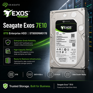 Disque dur d'entreprise Seagate Exos 7E10 ST8000NM017B 8 To, 3,5 pouces, SATA 6 Gb/s, 7200 tr/min, 256 Mo de cache, CMR - Product Image 3