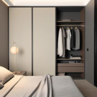 Armoire autoportante moderne personnalisable avec coiffeuse intégrée et meuble de rangement pour chambre d'appartement