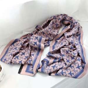 Damen Schal Decke Flugzeug Muster Jacquard Kaschmir Baumwolle Winter Hohe Qualität Weiche Dünne Schal - Product Image 1