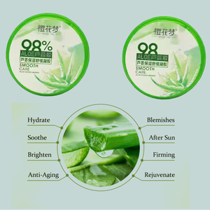 Private Label Huid Verzachtende Zonnebrand Verlichting En Vocht Aloë <span class=keywords><strong>Vera</strong></span> <span class=keywords><strong>Gel</strong></span> Voor Gezicht En Lichaam Zonder Plakkerig Residu - Product Image 6