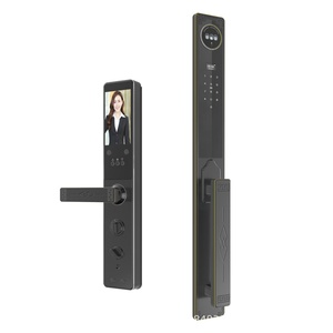 Cerradura Inteligente con Intercomunicador Visual WiFi Tuya, con Reconocimiento Facial y de Huella Dactilar, Compatible con Puertas de Aluminio/Acero, Equipada con Cámara, Aplicación Tuya - Product Image 3