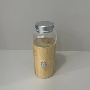 Difusor de aceite esencial sin agua de vidrio de madera Premium de nuevo diseño con elegante acento de madera maciza - Product Image 4