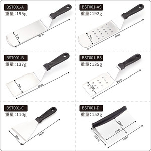 Stainless Steel Teppanyaki Spatula 36cm Heat Resistant Outdoor Barbecue Steak Pancake Cooking <b>Tool</b> Set - Product Image 1