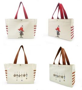 Custom High Quality Fashion Printed Letter Pattern <b>Canvas</b> Tote Bag Long Handle Foldable Design Large Capacity <b>Box</b> Packaging-Gift - Product Image 4
