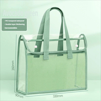 Pochette zippée en PVC grande capacité de style coréen avec poignée pour documents scolaires et de bureau – Vente en gros de produits de classement
