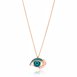 Delicado Ojo de Ra turquesa claro circón piedra turca hecha a mano al por mayor 925 joyería de plata esterlina - Product Image 2