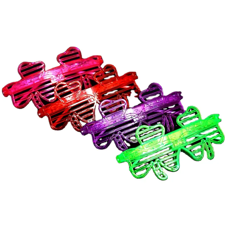 LED Glow Plastic Shutter Shades Glasses Rave Neon Flashing Glasses for Adults Kids Birthday Neon Party Favors