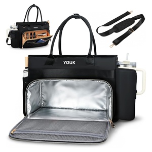 YOUK Double Compartment Insulated Lunch Bag Durable Leakproof Portable Thermal PEVA Tote Bag for Work Office Picnic Outdoor - Product Image 1