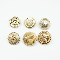 Boutons personnalisés en métal doré, motifs floraux variés (rose, camélia), ajourés, filigranes et embossés, pour manteaux et costumes de luxe pour femmes