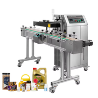 Machine de scellage par induction à commande automatique par bouton avec convoyeur pour bouchons en aluminium, bouteilles en plastique et en verre