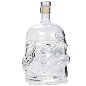 <span class=keywords><strong>Botella</strong></span> <span class=keywords><strong>de</strong></span> Vidrio Transparente Creativa con Forma <span class=keywords><strong>de</strong></span> <span class=keywords><strong>Calavera</strong></span> para Vino, Brandy, <span class=keywords><strong>Vodka</strong></span>, Tequila, 700 ml, Cristal Blanco, con Corcho - Product Image 1