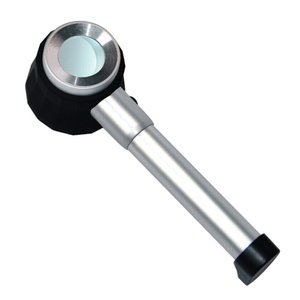 Lupa con mango Led, lente de cristal óptico de metal - Product Image 1