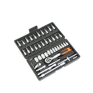 Bộ cờ lê Ratchet 46 món 1/4 inch với bộ mở rộng đầu nối metric, bộ dụng cụ cầm tay dùng cho sửa chữa nhà cửa và ô tô - Product Image 1