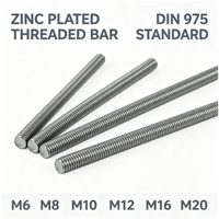 DIN975 Zinc Plated/Black Finish Carbon Steel Threaded Rod Fully Threaded Stud M6-M20 General Construction Fastener