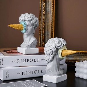 Moderno ufficio nordico libreria decorazione decorazione decorativa decorazione per la casa scultura statua <span class=keywords><strong>David</strong></span> gelato per la decorazione di arte del Desktop - Product Image 5