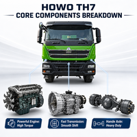 Профессиональный экспортный подержанный самосвал HOWO TH7 6x4, готовый к работе после полной проверки, продажа самосвалов 6x4, 380-430 л.с.