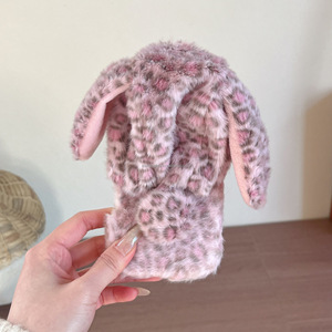 Custodia per telefono in peluche 3D con leopardo e coniglietto, con <span class=keywords><strong>cover</strong></span> frontale rimovibile, per <span class=keywords><strong>iPhone</strong></span> 13 14 15 16 17 Pro Max - Vendita all'ingrosso - Product Image 5