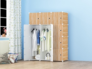 Armadio in Plastica con 12 Cubi PP, Guardaroba Componibile Fai-da-Te per Camera da Letto - Product Image 2