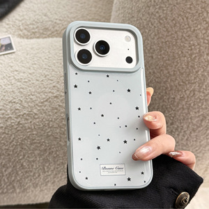 Custodia per telefono in PC con placcatura epossidica a motivo stellare alla moda su sfondo blu per <span class=keywords><strong>iPhone</strong></span> 17 Pro Max 16 15 13, protezione personalizzata semplice - Product Image 2