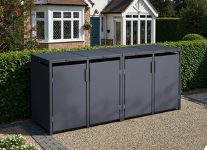 سلة مهملات معدنية كبيرة مخصصة للاستخدام الخارجي مع مخزن تخزين مخفي للشرفة والفناء الخلفي وجانب حمام السباحة - Product Image 4