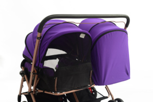 Cochecito Doble Multifuncional Plegable para Viajes, 3 en 1, <span class=keywords><strong>con</strong></span> Capazo y Silla <span class=keywords><strong>de</strong></span> Auto - Product Image 6